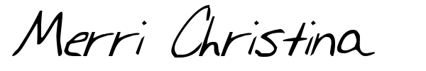 Merri Christina font preview