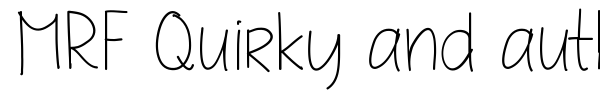 Шрифт MRF Quirky and authentic hand font