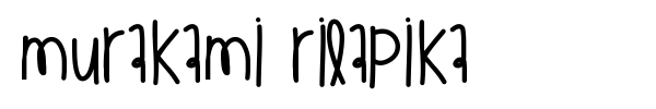 Шрифт Murakami Rilapika