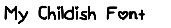 Шрифт My Childish Font