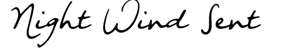 Шрифт Night Wind Sent