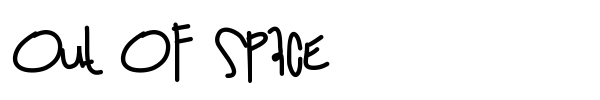 Шрифт Out Of Space