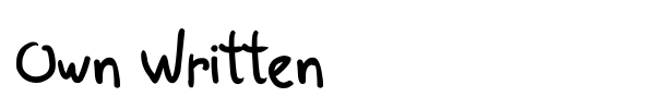 Шрифт Own Written