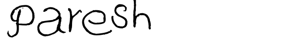Шрифт Paresh