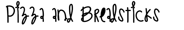 Pizza And Breadsticks font preview