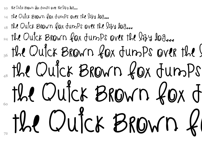 Pizza And Breadsticks font waterfall