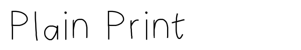 Шрифт Plain Print