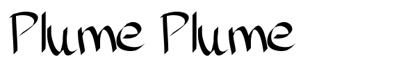 Шрифт Plume Plume