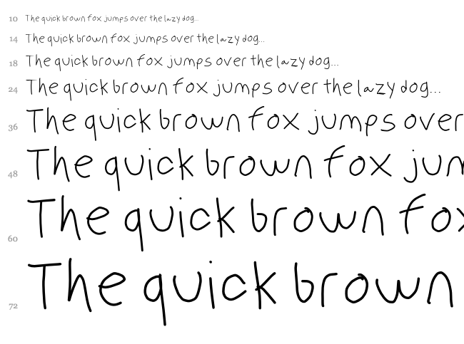 Polan Writings font waterfall