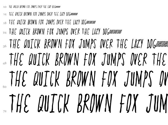 Proxima Four font waterfall