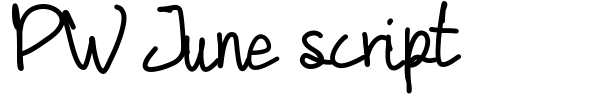Шрифт PW June script