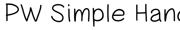 Шрифт PW Simple Handwriting
