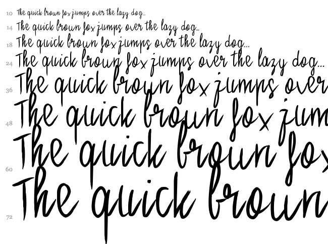 PW Straight font waterfall