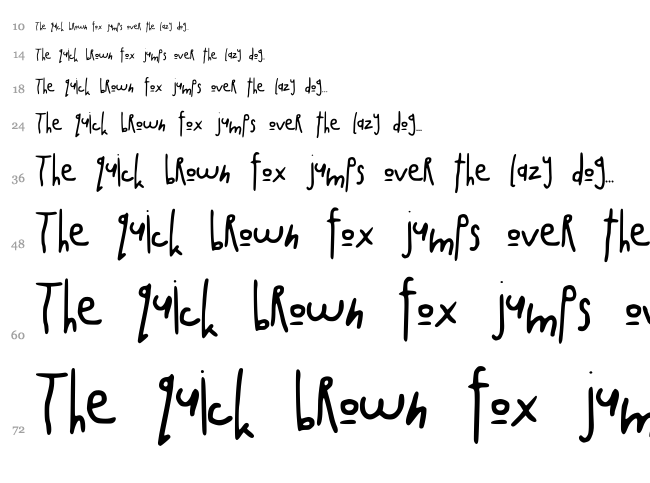 Rabbit Moon font waterfall