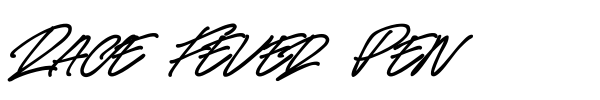 Race Fever Pen font preview