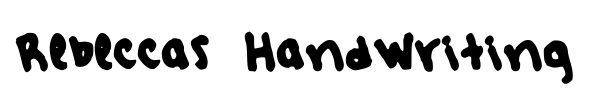 Rebeccas Handwriting font preview