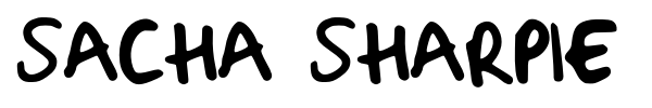 Sacha Sharpie font preview