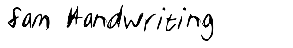 Шрифт Sam Handwriting