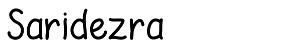 Saridezra font preview