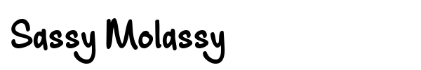 Шрифт Sassy Molassy