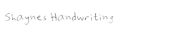 Шрифт Shaynes Handwriting