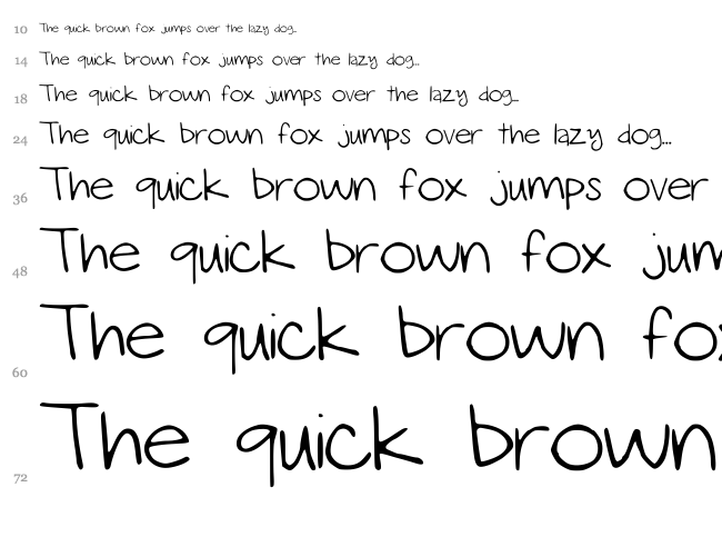 Sketch font waterfall