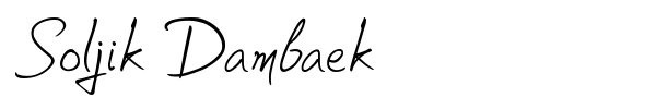 Шрифт Soljik Dambaek