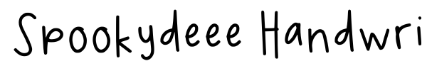 Spookydeee Handwriting font preview