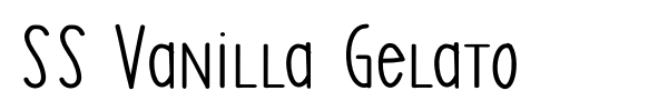 Шрифт SS Vanilla Gelato
