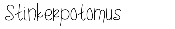 Stinkerpotomus font preview