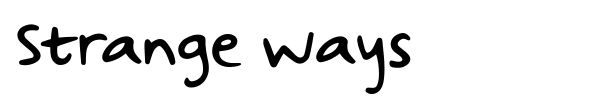 Шрифт Strange Ways