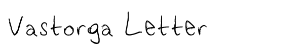 Шрифт Vastorga Letter