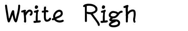 Шрифт Write Righ