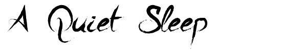 Шрифт A Quiet Sleep