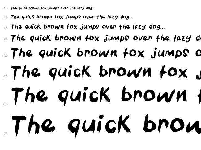 Barbecue Chicken font waterfall