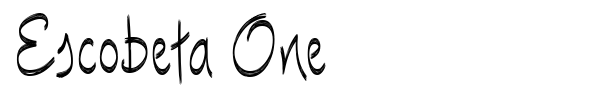 Escobeta One font preview