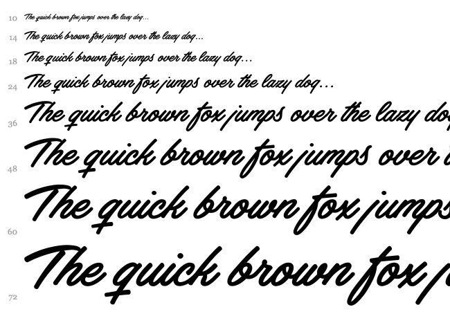 Haydon Brush font waterfall