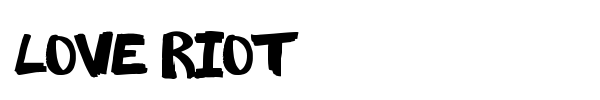 Love Riot font preview
