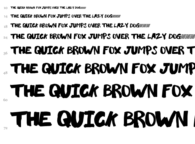 Love Riot font waterfall