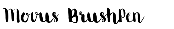 Movus BrushPen font preview