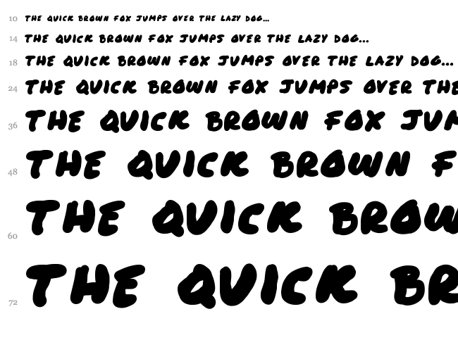 Paint Brush font waterfall