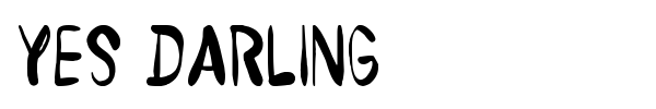 Шрифт Yes Darling
