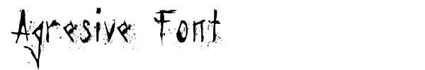 Agresive Font font preview