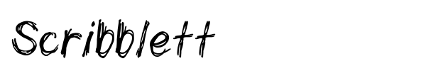 Шрифт Scribblett