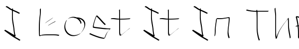 I Lost It In The Street font preview