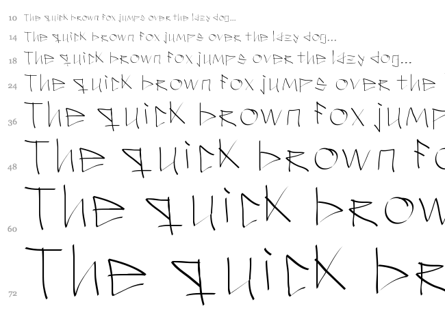 I Lost It In The Street font waterfall