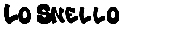 Шрифт Lo Snello
