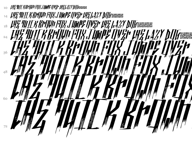 Nuevo Trenta font waterfall