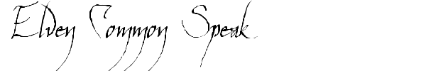 Шрифт Elven Common Speak