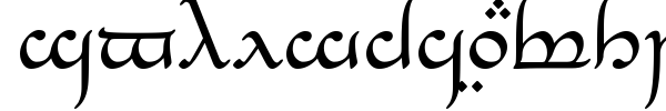 Tengwar Eldanaro font preview
